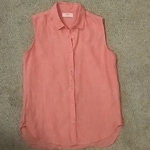 Uniqlo linen sleeveless shirt